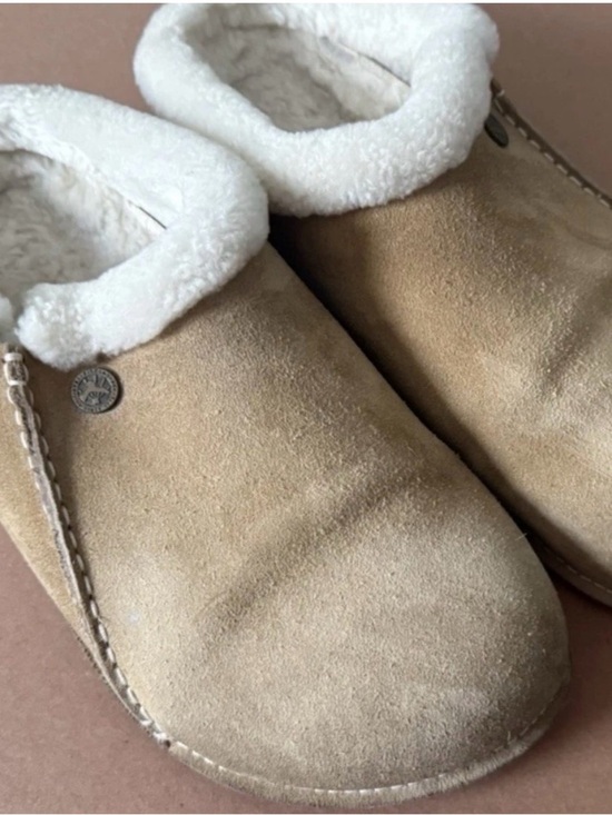 Birkenstock Zermatt Premium Clogs Slippers Shearling Size 42/ M9 /L11 Mink Suede main image 15